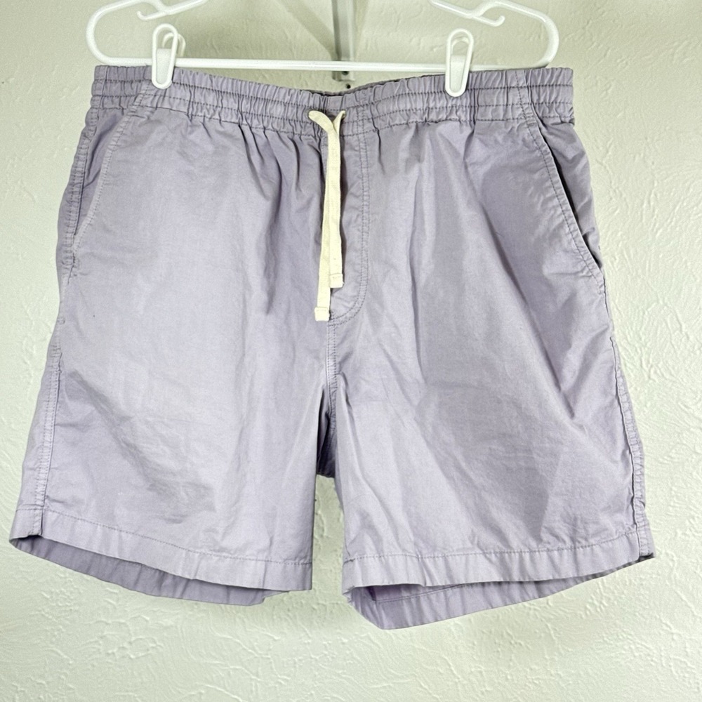 VTG J. Crew New York Pull On Drawstring Shorts Lavender Preppy